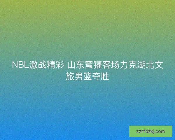 NBL激战精彩 山东蜜獾客场力克湖北文旅男篮夺胜